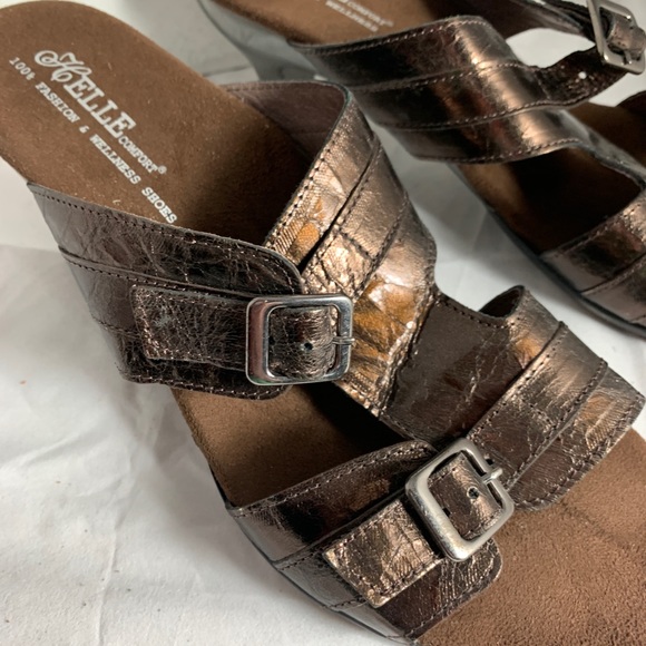 New Helle Comfort German bronze leather sandals 11 - Picture 1 of 8